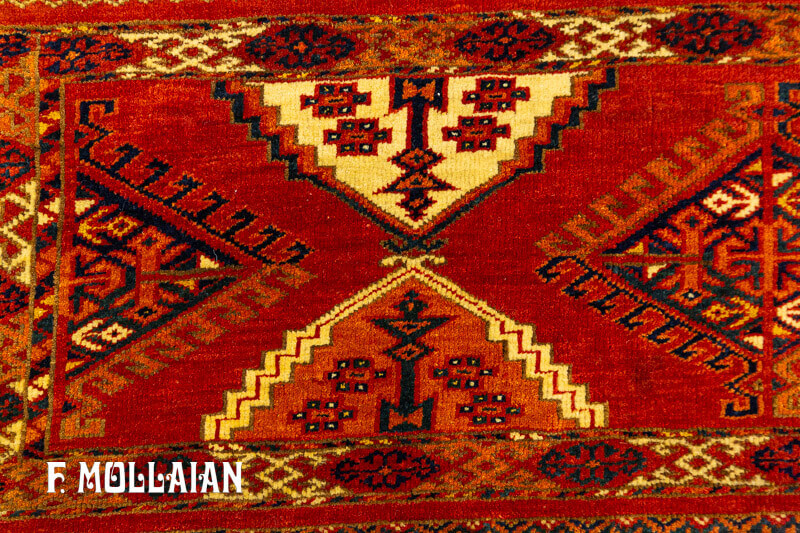 Antique Turkmen Torba Rug n°:58442170